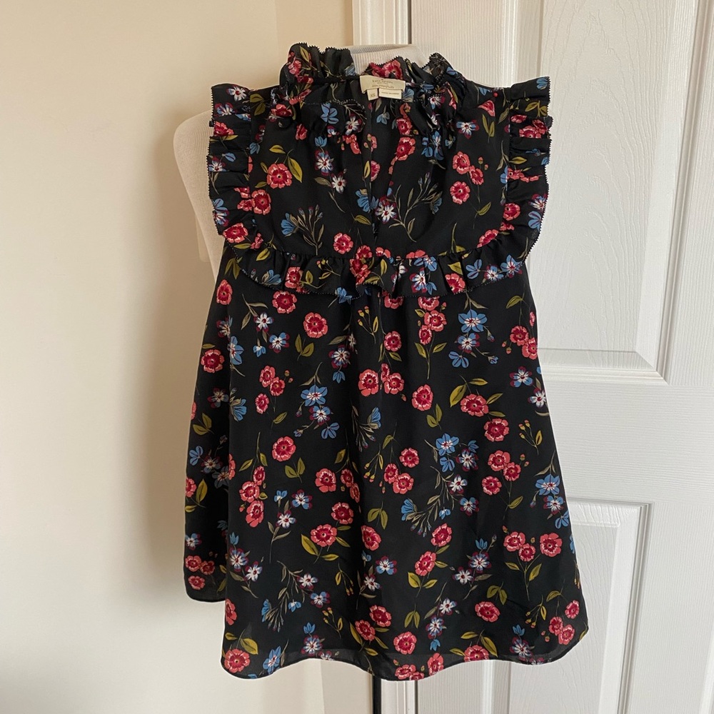 Kate Spade wild ones meadow ruffle yoke top